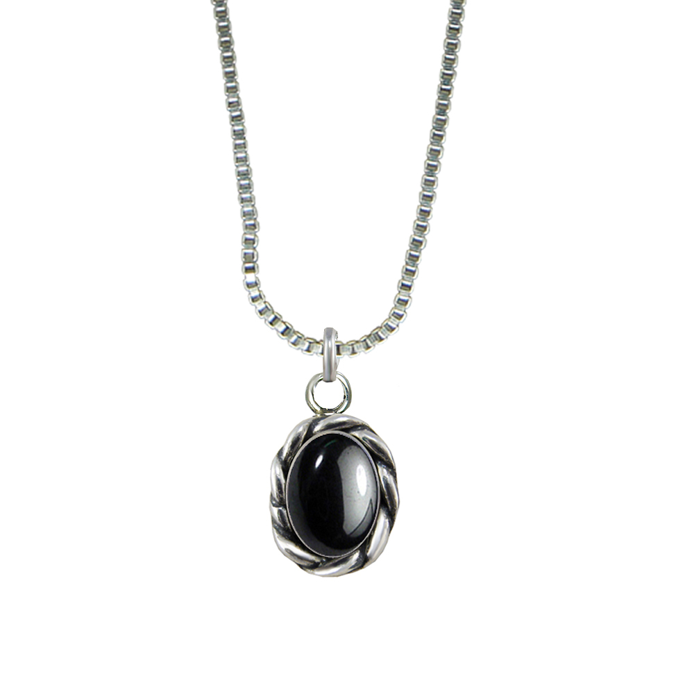 Sterling Silver Little Hematite Pendant Necklace